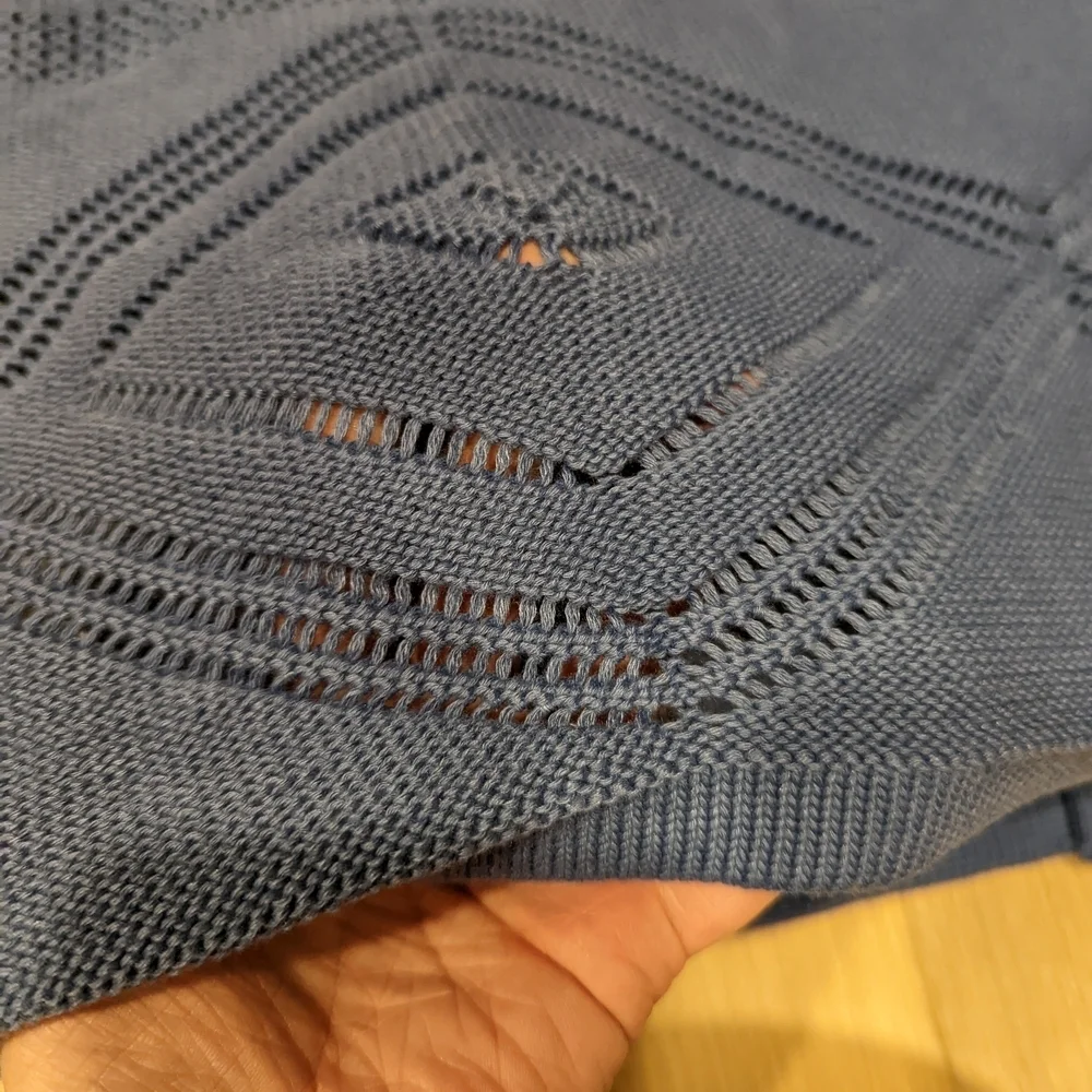 Men's Blue Knit Sweater